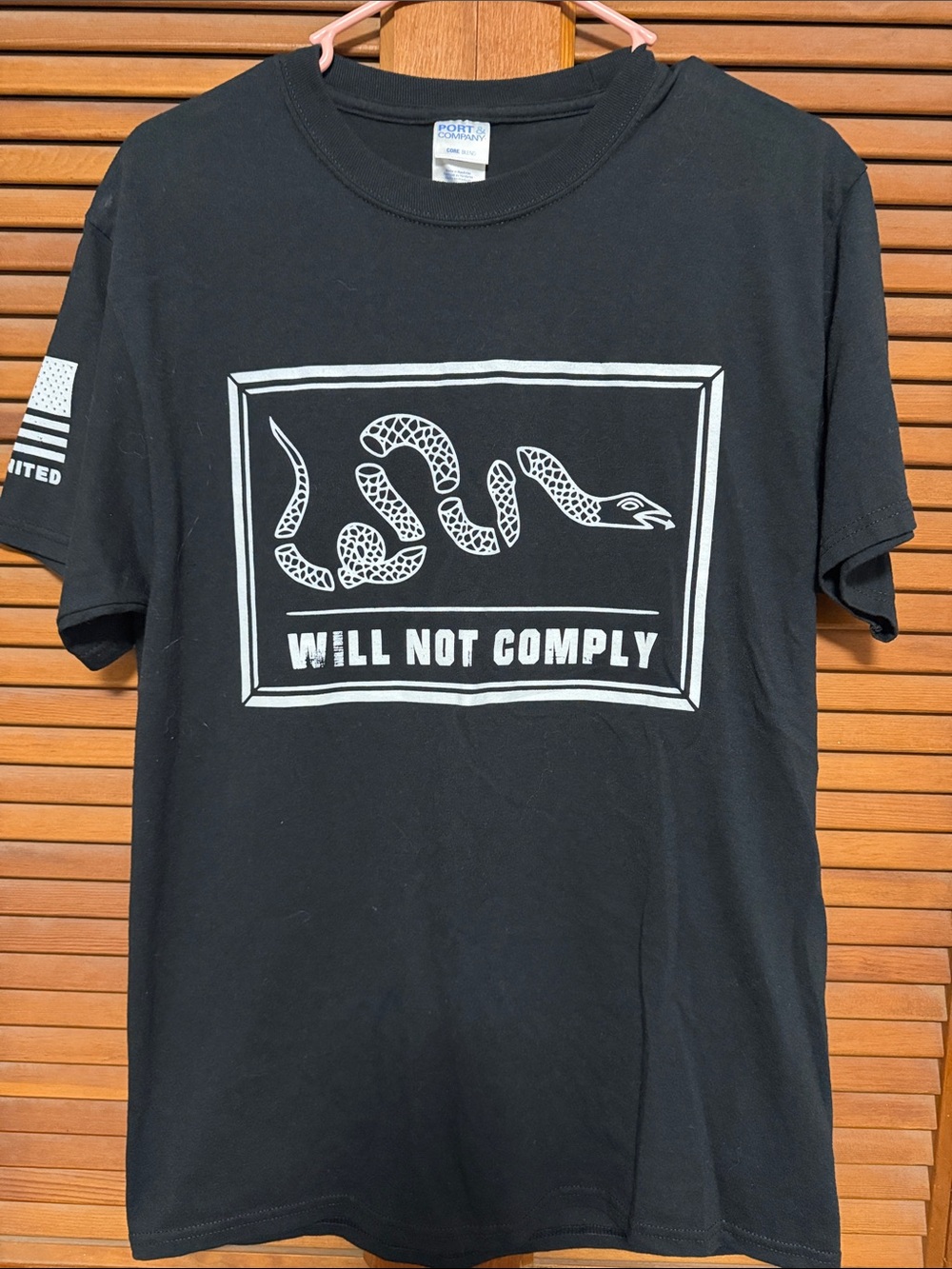 Nine Twelve United Will Not Comply Snake Graphic Tee - Black